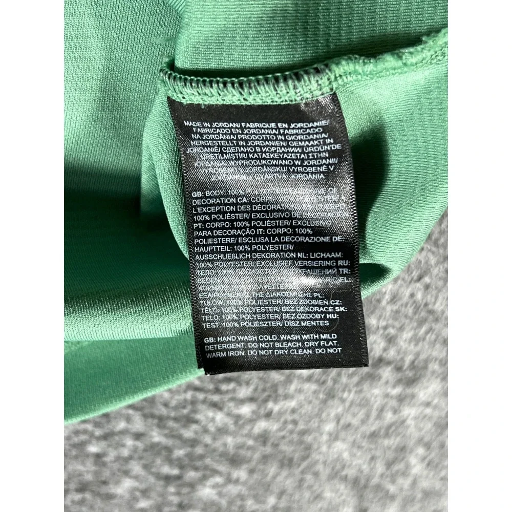 The North Face Mens XL Green Short Sleeve Performance Polo Shirt Textured Knit